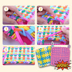 Weaving Loom Kit Arts DIY Rope with 96 Craft Loops for Adults Beginners