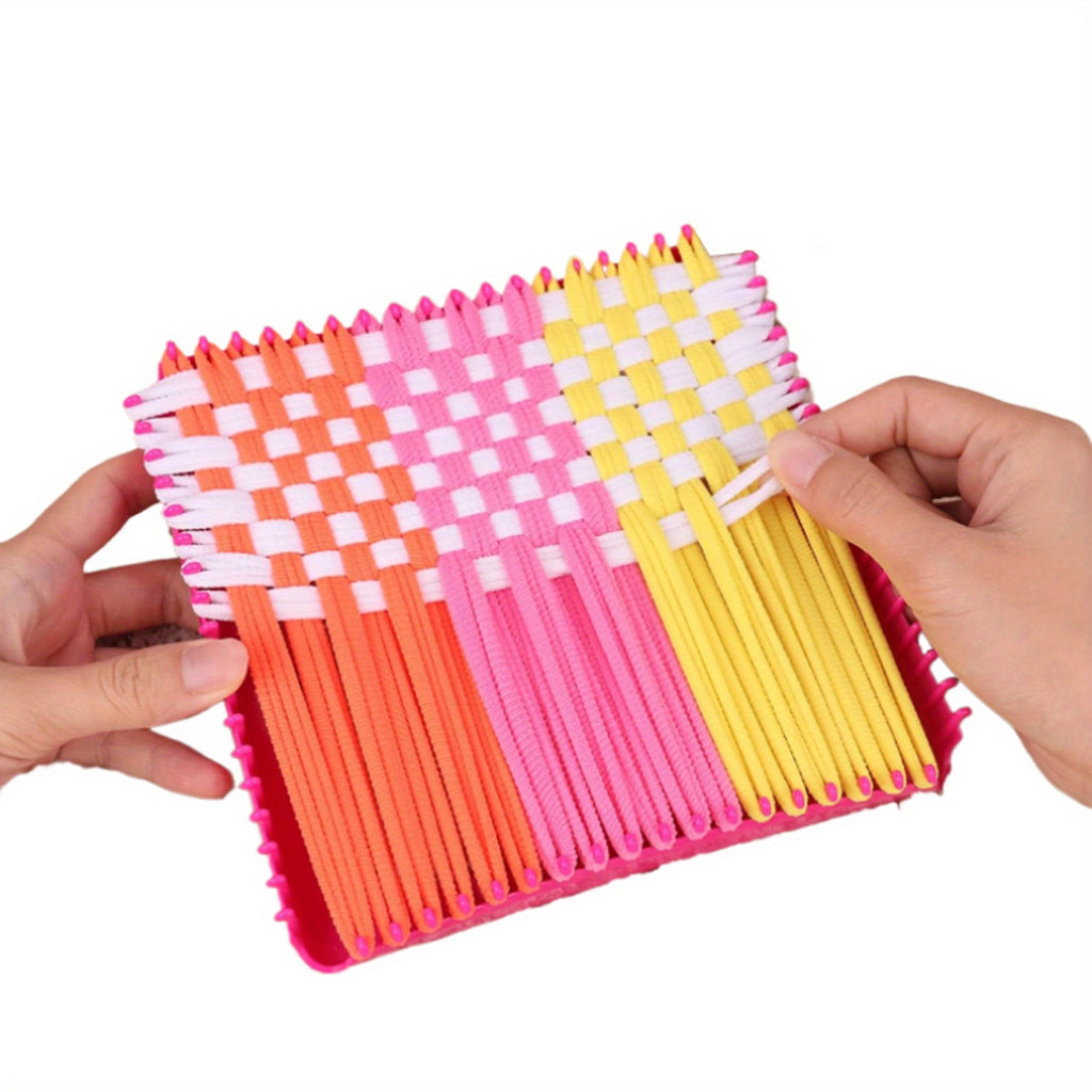 Weaving Loom Kit Arts DIY Rope with 96 Craft Loops for Adults Beginners