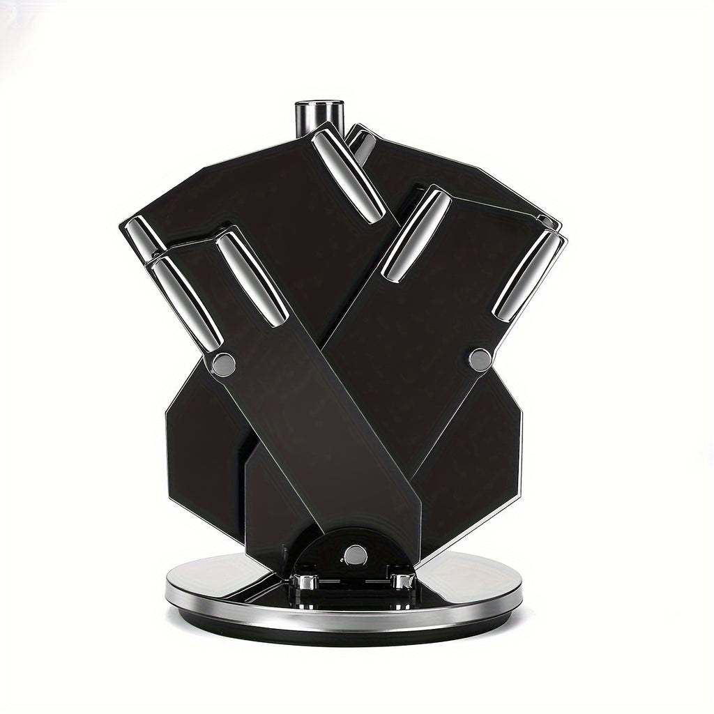 7pcs Damascus Pattern Stainless Steel Kitchen Knife Set with Universal Knife Holder