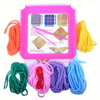 Weaving Loom Kit Arts DIY Rope with 96 Craft Loops for Adults Beginners