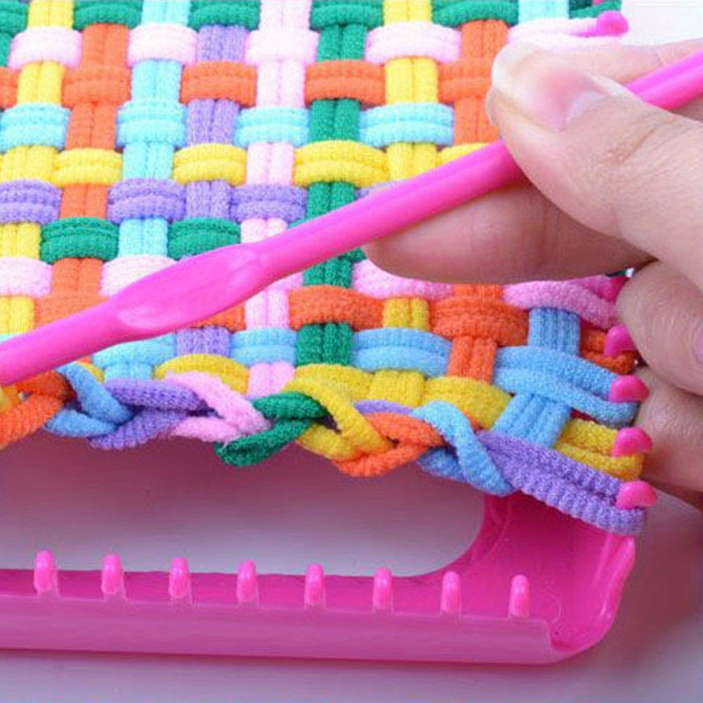 Weaving Loom Kit Arts DIY Rope with 96 Craft Loops for Adults Beginners