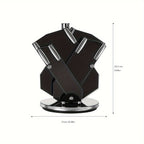 7pcs Damascus Pattern Stainless Steel Kitchen Knife Set with Universal Knife Holder