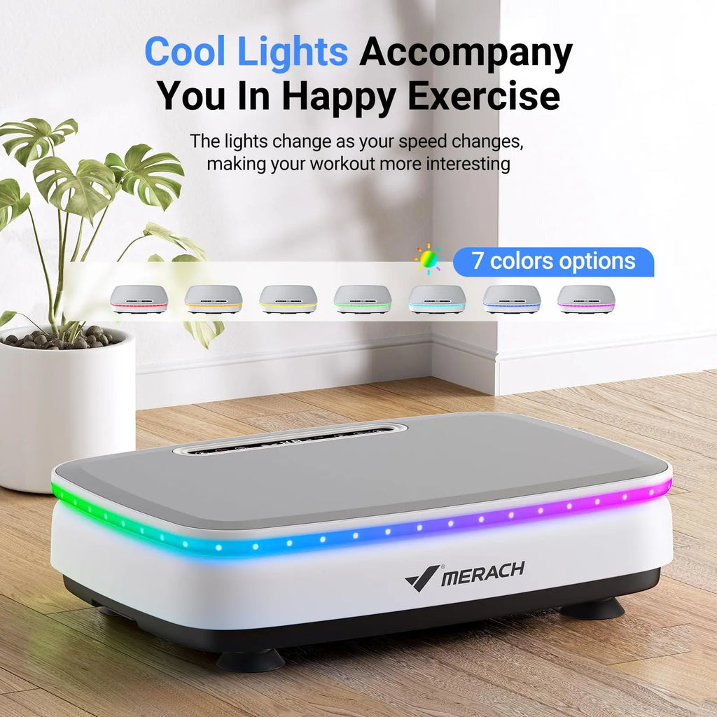 MERACH Vibration Plate Exercise Machine with Light Whole Body Workout