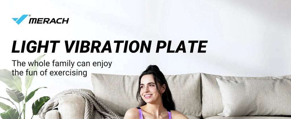MERACH Vibration Plate Exercise Machine with Light Whole Body Workout