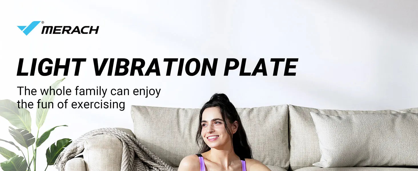 MERACH Vibration Plate Exercise Machine with Light Whole Body Workout