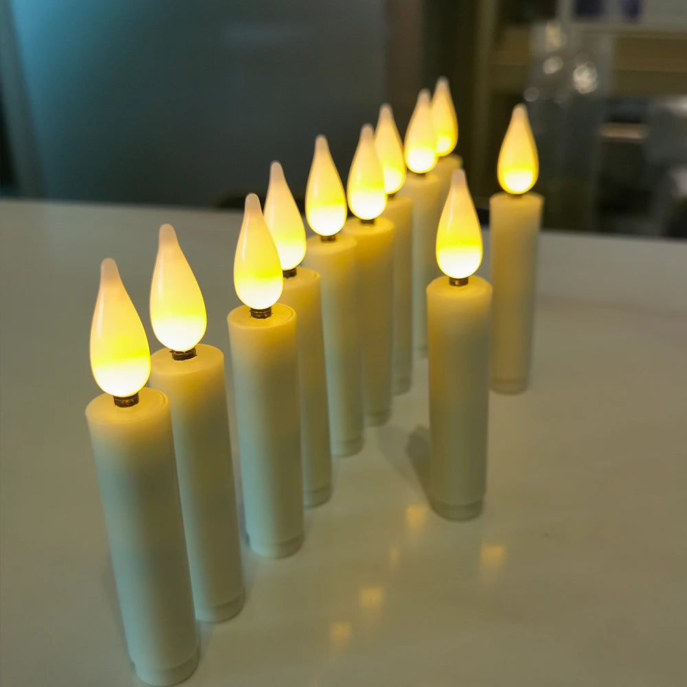 FPOO Candles LED Christmas Timer Remote Flickering Flame