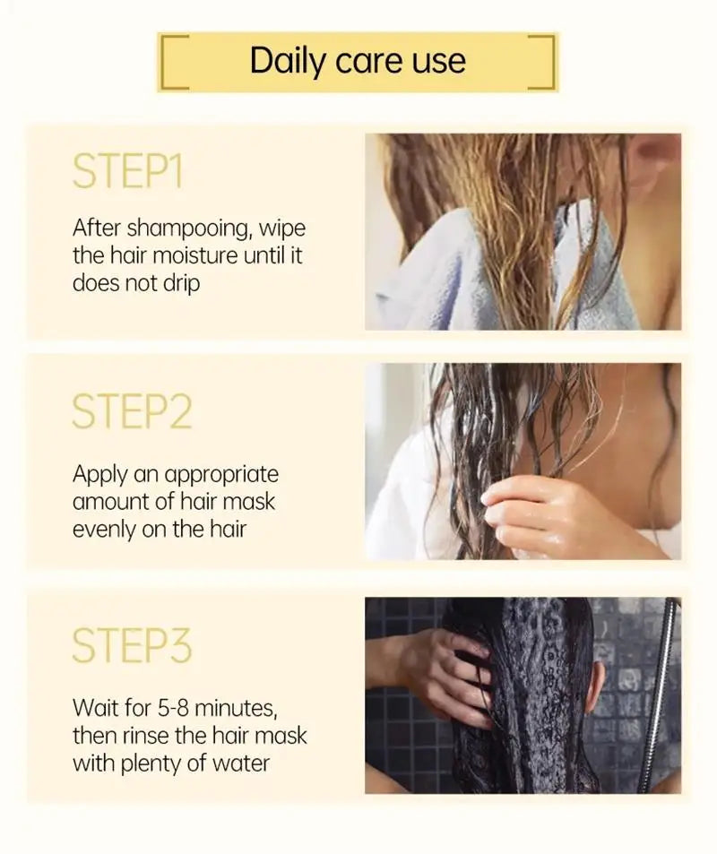 Keratin Hair Mask 5 Second Repair Damage Frizzy Soft Smooth Shiny Deep Moisturize