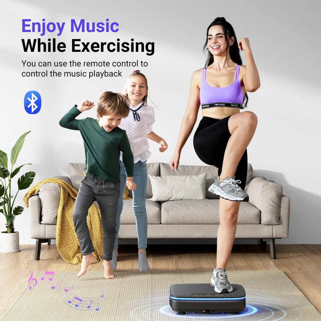 MERACH Vibration Plate Exercise Machine with Light Whole Body Workout