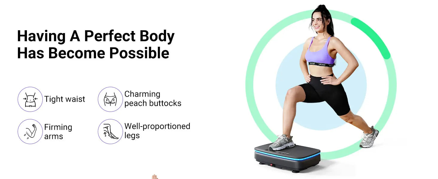 MERACH Vibration Plate Exercise Machine with Light Whole Body Workout