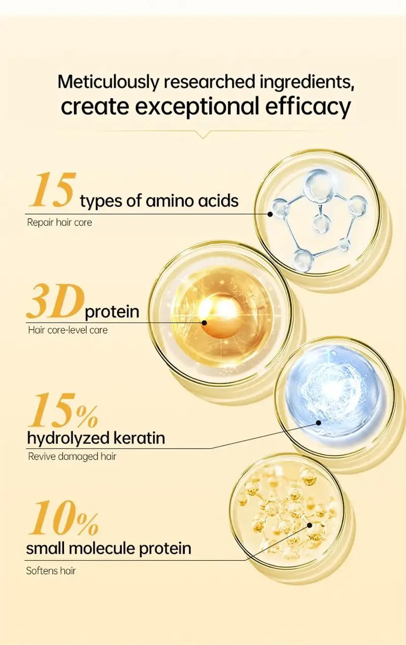 Keratin Hair Mask 5 Second Repair Damage Frizzy Soft Smooth Shiny Deep Moisturize