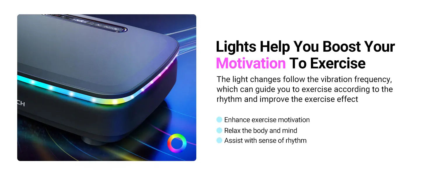 MERACH Vibration Plate Exercise Machine with Light Whole Body Workout