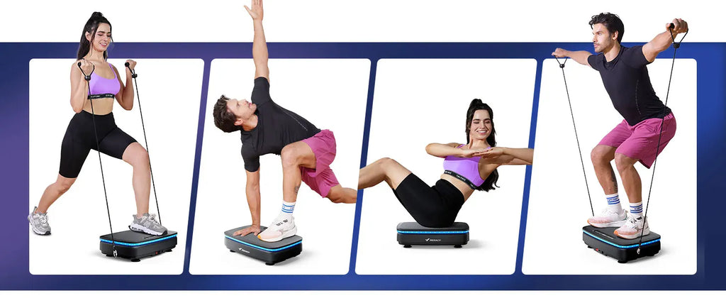MERACH Vibration Plate Exercise Machine with Light Whole Body Workout