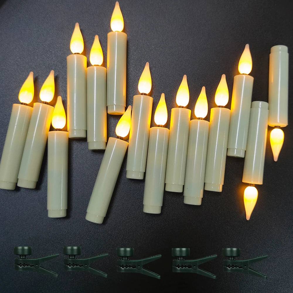 FPOO Candles LED Christmas Timer Remote Flickering Flame