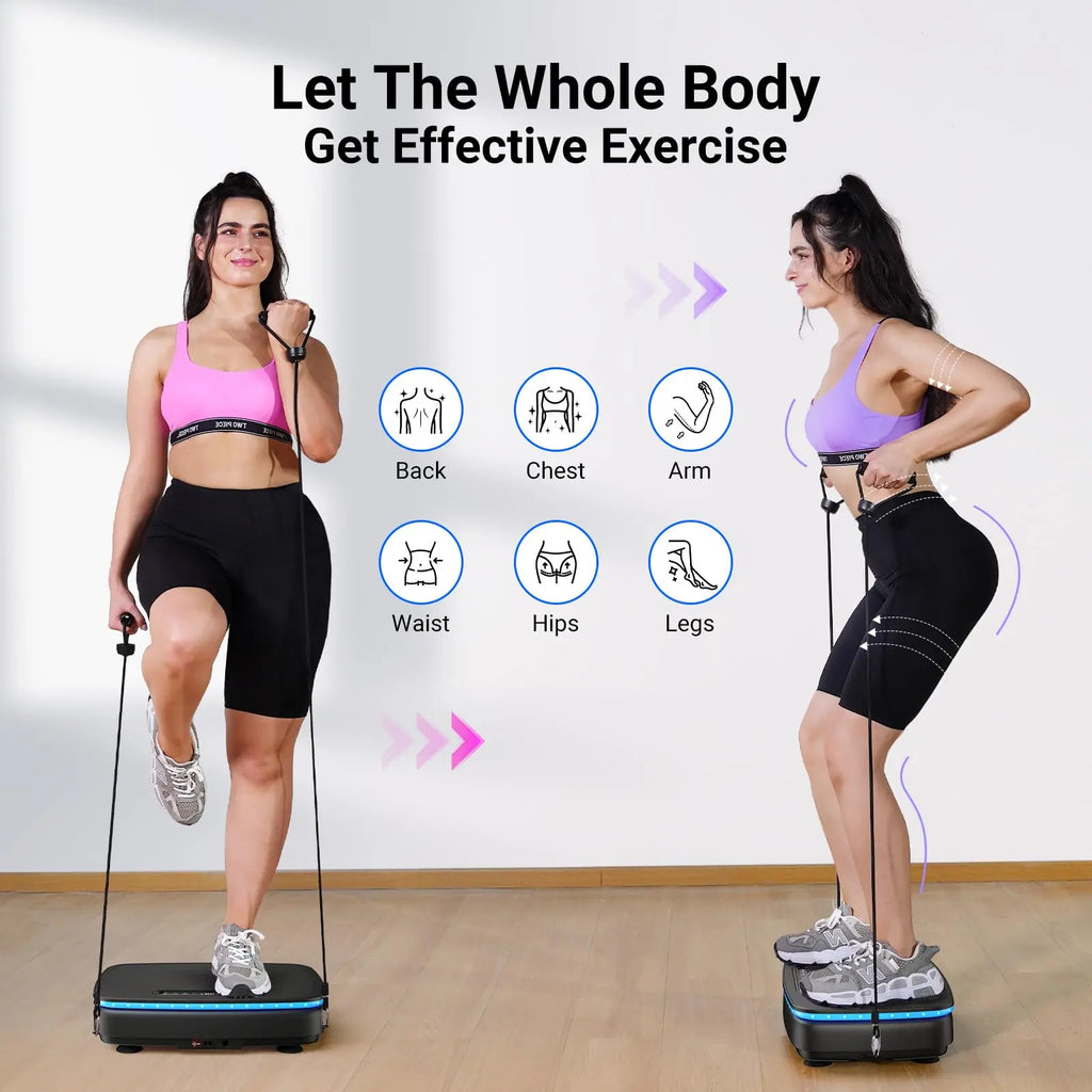 MERACH Vibration Plate Exercise Machine with Light Whole Body Workout