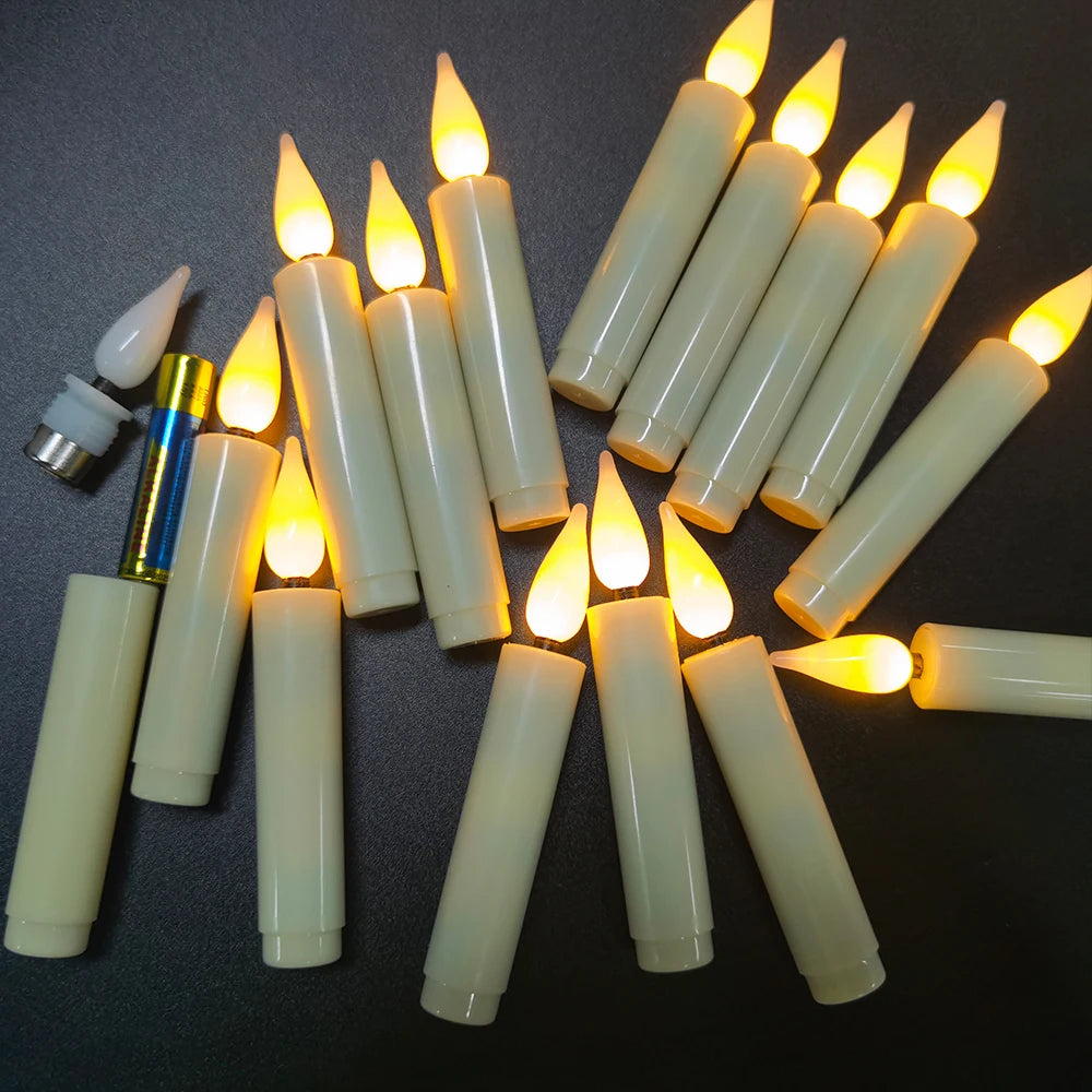 FPOO Candles LED Christmas Timer Remote Flickering Flame