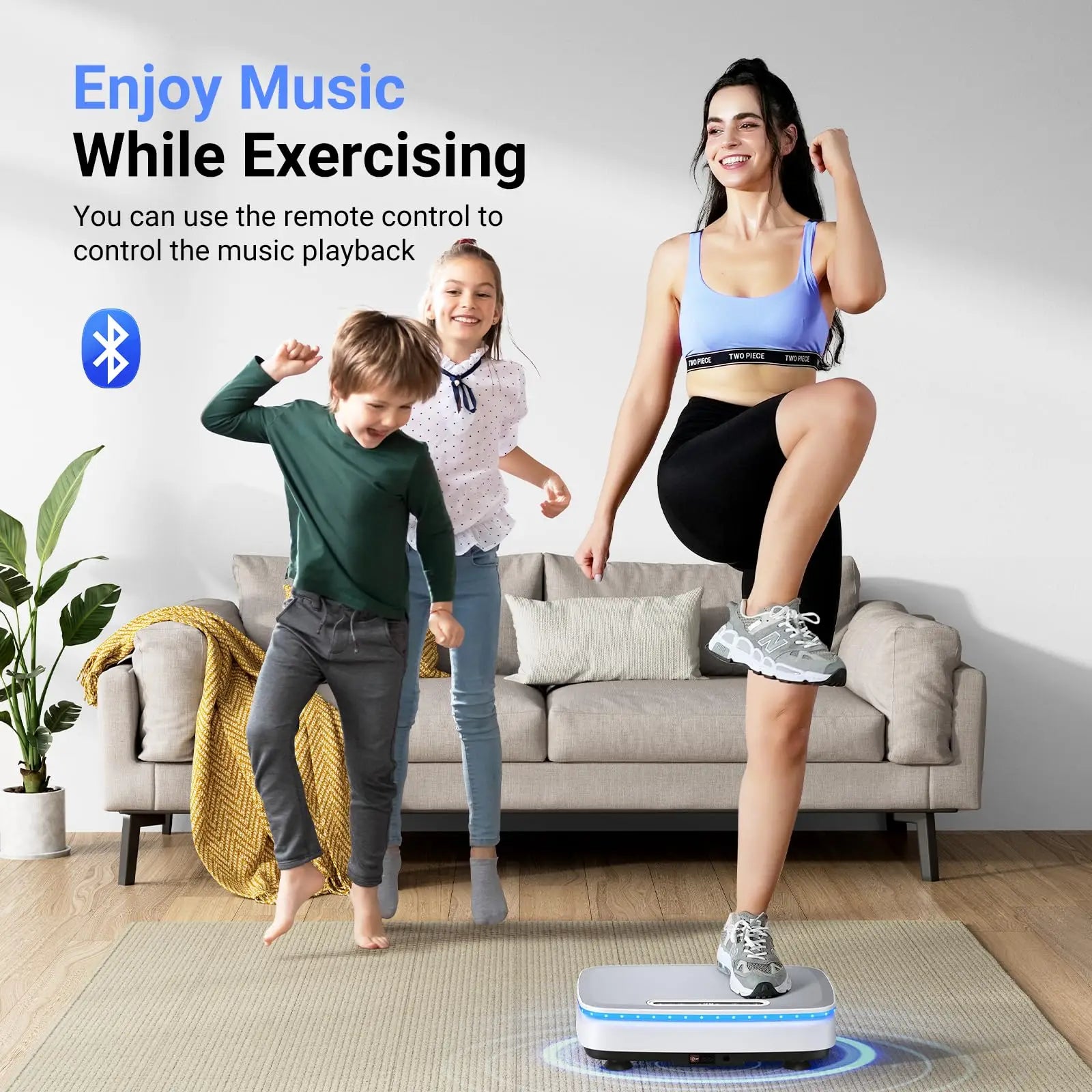 MERACH Vibration Plate Exercise Machine with Light Whole Body Workout