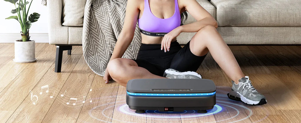 MERACH Vibration Plate Exercise Machine with Light Whole Body Workout