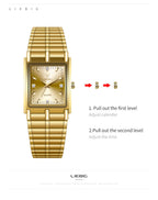Luxury Gold Bracelet Wristwatch Quartz Watch For Men Women relogio masculino L1018