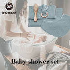 Baby Bath Toy Set Cotton Blanket Saliva Towel Rabbit Bracelet Gift
