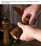 5" 8" 10"  Salt and Pepper Grinder Solid Wood with Strong Adjustable Ceramic Grinder Kitchen Tools