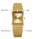 Luxury Gold Bracelet Wristwatch Quartz Watch For Men Women relogio masculino L1018