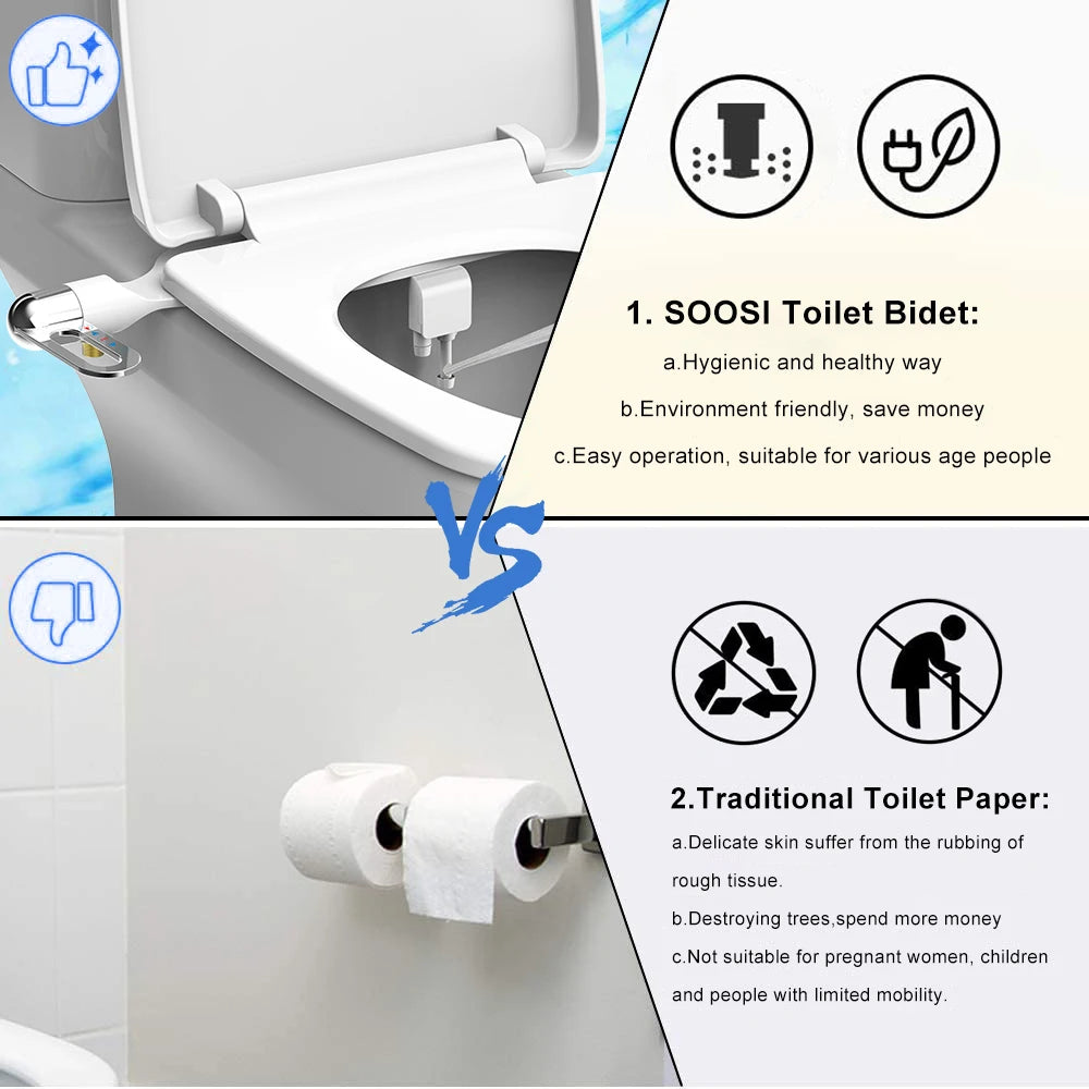 Bidet Toilet Seat Ultra-thin Non-Electric