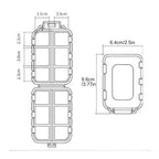Tcare Portable Pill Case Folding Plastic Empty Drug Organizer Pillbox Travel