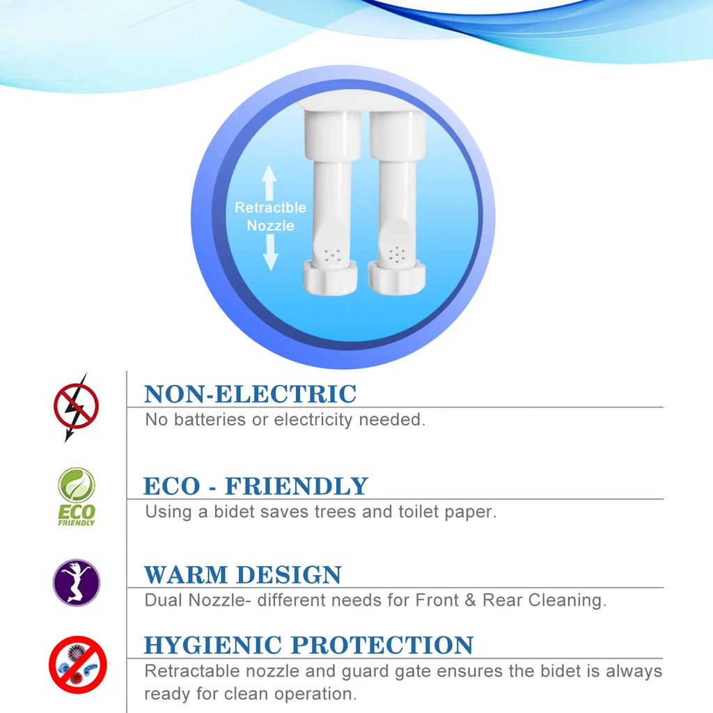 Bidet Toilet Seat Ultra-thin Non-Electric