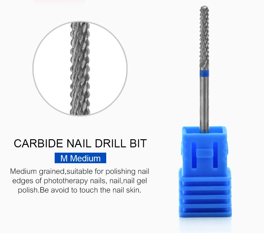 Nail Drill Bits Tool For Electric Manicure Machines  Remove Gel
