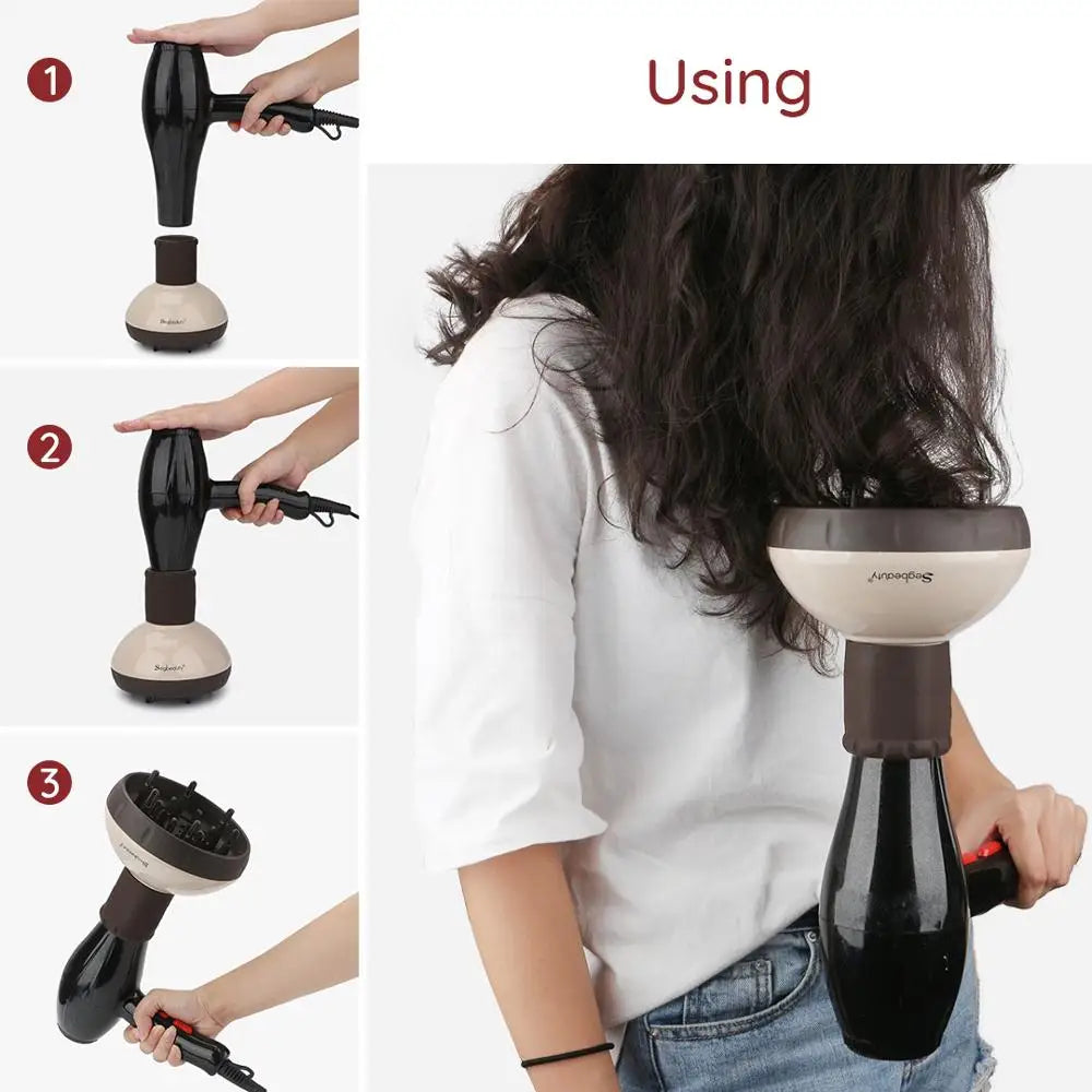 Segbeauty Diffuser for Hair Dryer Curly Wavy Frizz-Free Salon