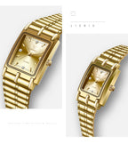 Luxury Gold Bracelet Wristwatch Quartz Watch For Men Women relogio masculino L1018