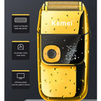 Kemei 2028 Barber Professional Beard Hair Shaver For Men Electric Rechargeable