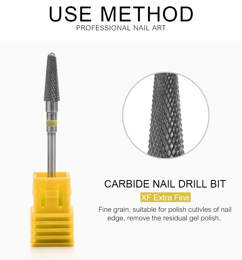 Nail Drill Bits Tool For Electric Manicure Machines  Remove Gel