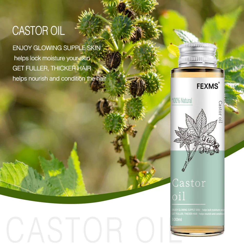 100% Pure Castor Oil For Hair Growth Eyelashes And Eyebrows Carrier Oil For Essential Oils Aromatherapy And Massage