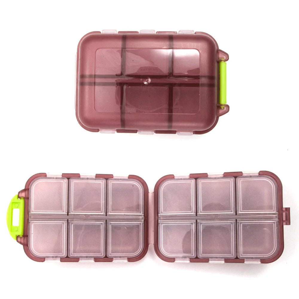 Tcare Portable Pill Case Folding Plastic Empty Drug Organizer Pillbox Travel