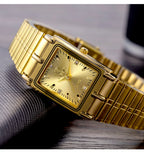 Luxury Gold Bracelet Wristwatch Quartz Watch For Men Women relogio masculino L1018