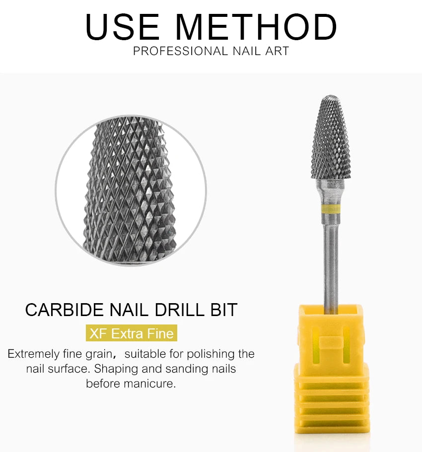 Nail Drill Bits Tool For Electric Manicure Machines  Remove Gel