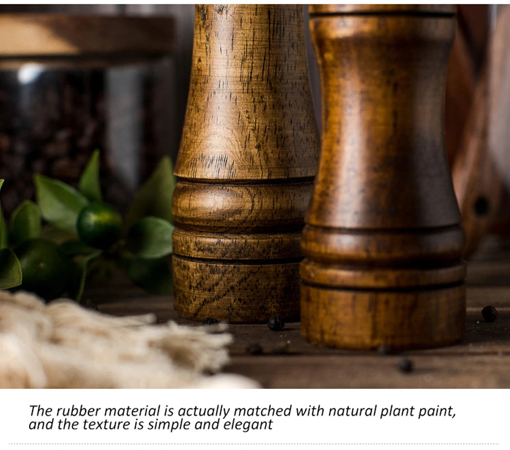 5" 8" 10"  Salt and Pepper Grinder Solid Wood with Strong Adjustable Ceramic Grinder Kitchen Tools