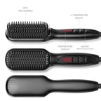 Heating Straightening Comb Brush Men Quick Beard Straightener Styling Iron Smoothing Comb