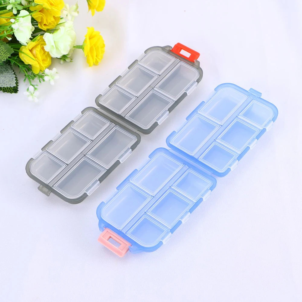 Tcare Portable Pill Case Folding Plastic Empty Drug Organizer Pillbox Travel