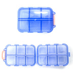Tcare Portable Pill Case Folding Plastic Empty Drug Organizer Pillbox Travel