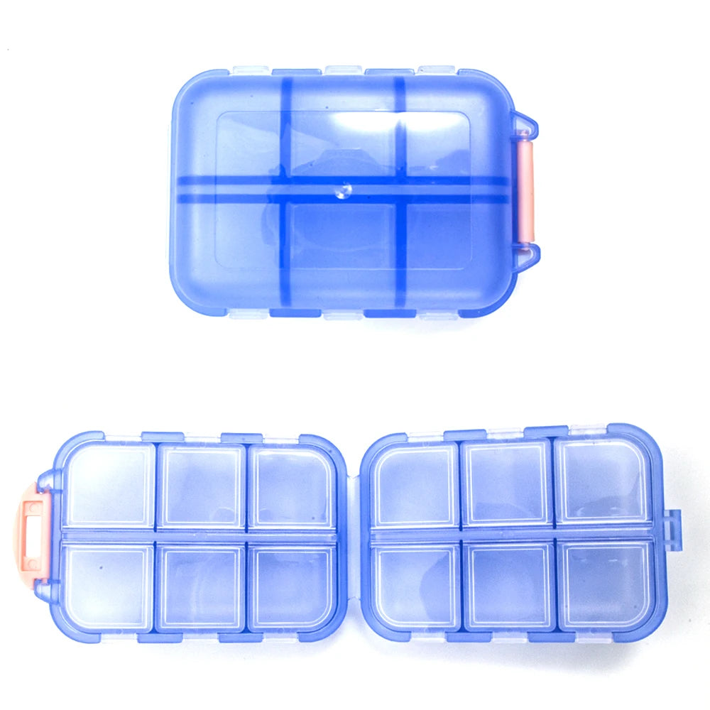 Tcare Portable Pill Case Folding Plastic Empty Drug Organizer Pillbox Travel