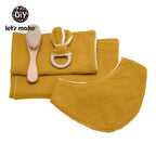 Baby Bath Toy Set Cotton Blanket Saliva Towel Rabbit Bracelet Gift