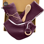Baby Bath Toy Set Cotton Blanket Saliva Towel Rabbit Bracelet Gift