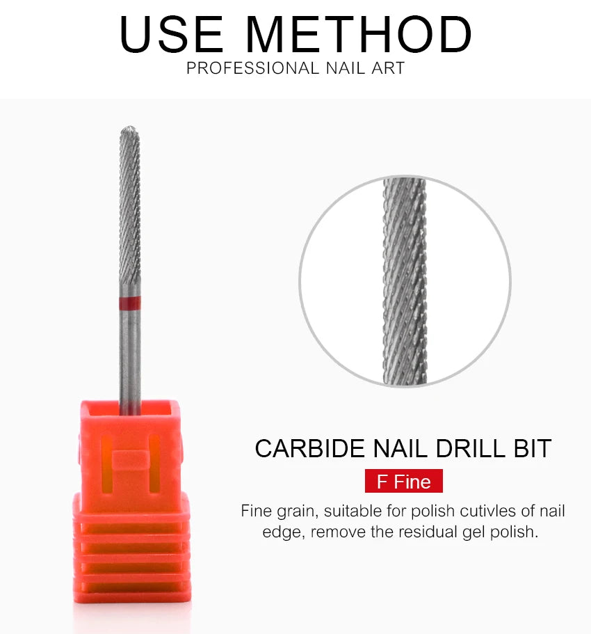 Nail Drill Bits Tool For Electric Manicure Machines  Remove Gel