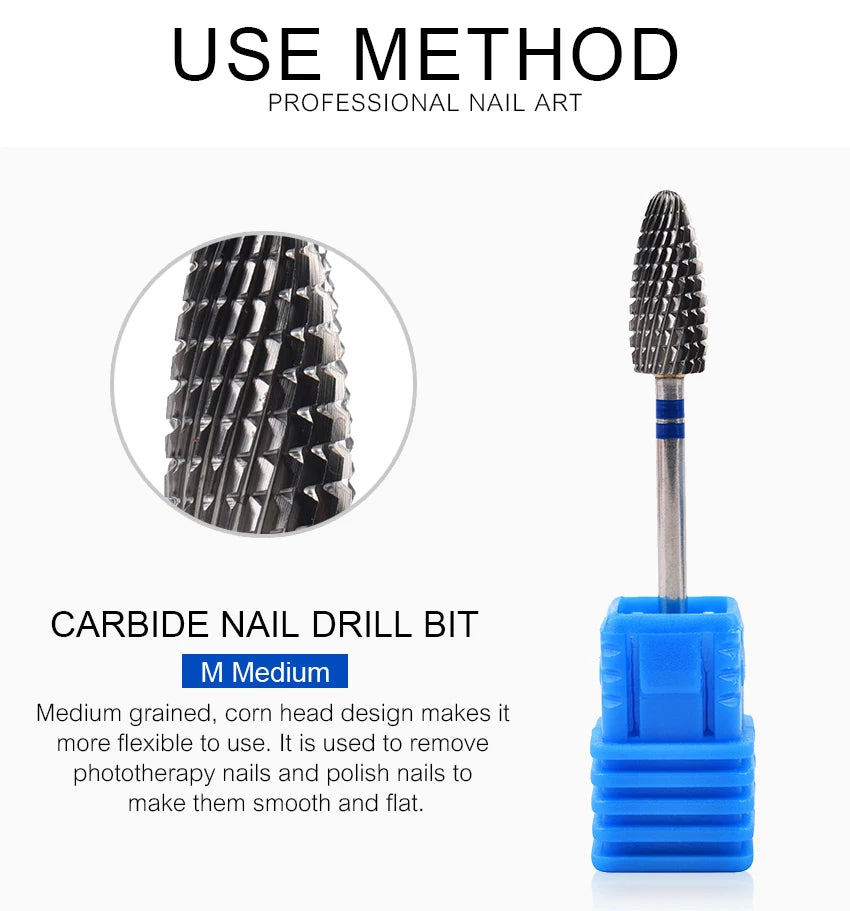 Nail Drill Bits Tool For Electric Manicure Machines  Remove Gel