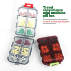 Tcare Portable Pill Case Folding Plastic Empty Drug Organizer Pillbox Travel