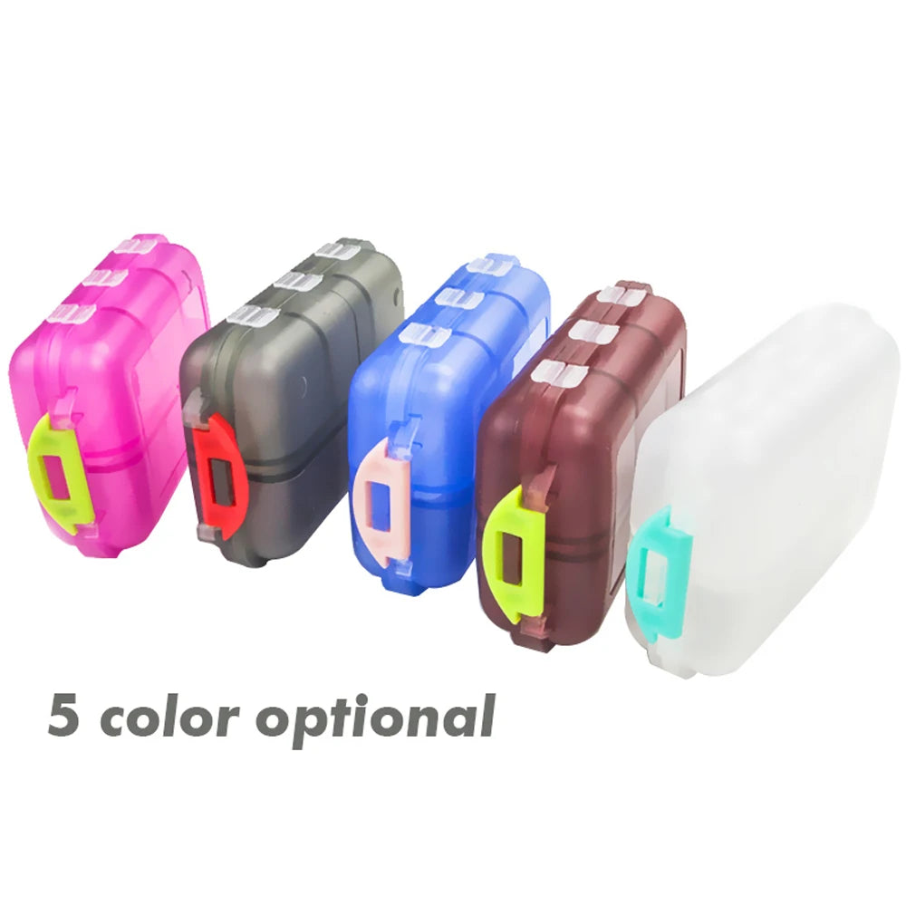 Tcare Portable Pill Case Folding Plastic Empty Drug Organizer Pillbox Travel