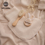 Baby Bath Toy Set Cotton Blanket Saliva Towel Rabbit Bracelet Gift