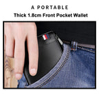 Genuine Leather Wallet Men's Business Card Holder Short Zipper